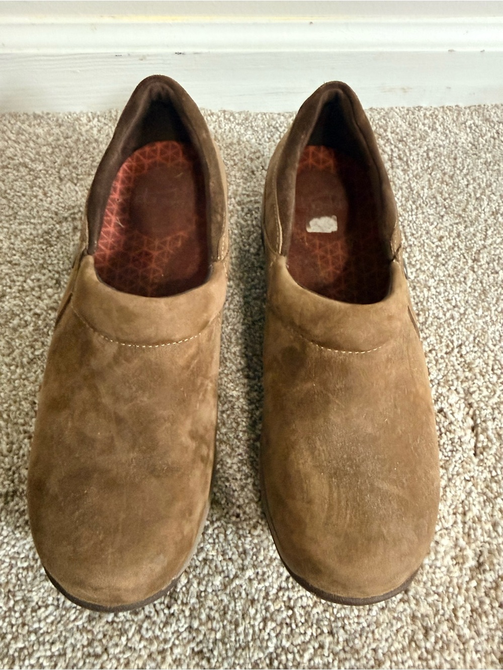 Dansko Brown Suede Slip-On Clogs